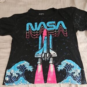 Kids Black Graphic T-Shirt